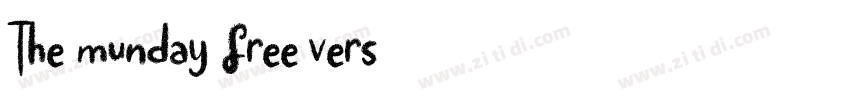 The munday free vers字体转换